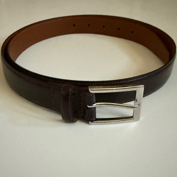 Brook's Brothers Men's Brown Leather Belt - Picture 1 of 7